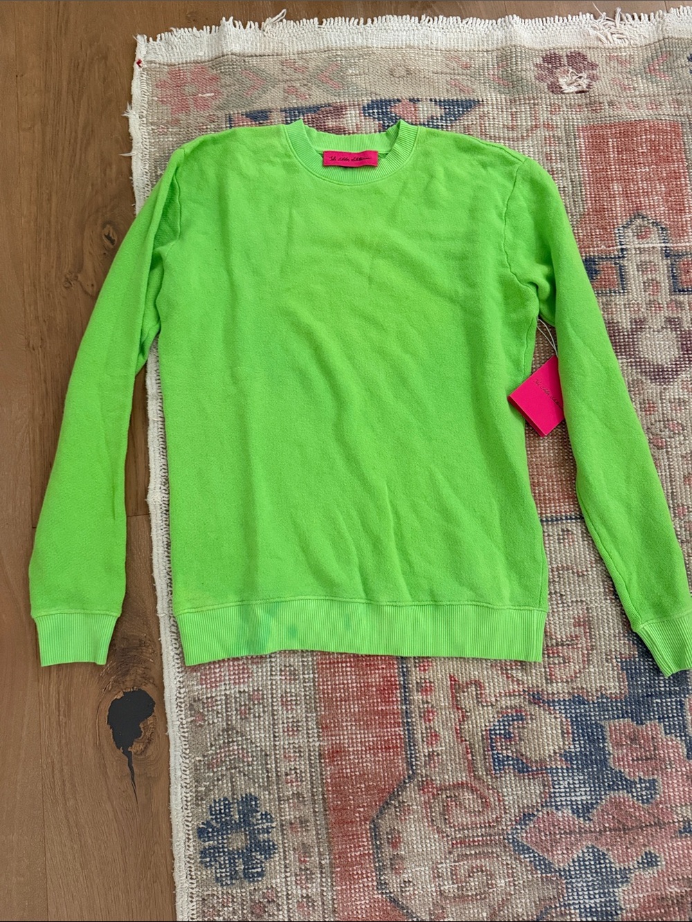 The Elder Statesman Neon Green Crewneck Sweatshirt